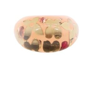 Louis Vuitton Pink & Gold Inclusion Ring